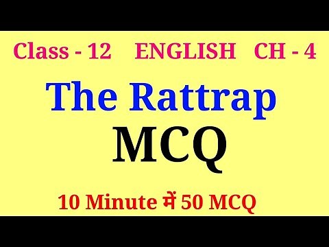 The rattrap mcq | the rattrap class 12 mcq | class 12 english flamingo chapter 4 mcq