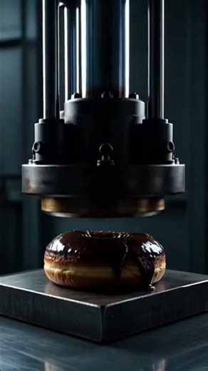 Satisfying Hydraulic Press vs Hot Donut Destruction #shorts