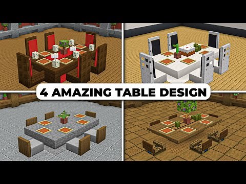 Minecraft : 4 Amazing Table Design In 1.19