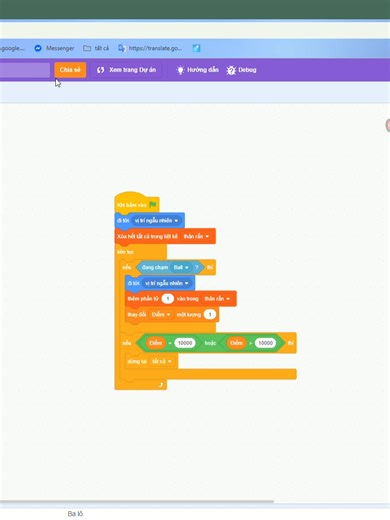 code làm trò rắn săn mồi : scratch