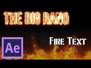 Fire text animation - Adobe After Effects Tutorial