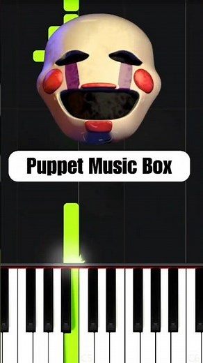 Puppet Music Box - FNAF 2 Movie - EASY Piano Tutorial #shorts