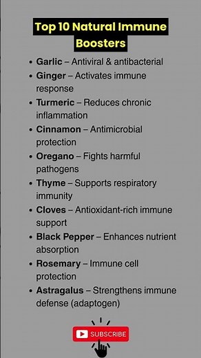 Top 10 Natural Immune Boosters