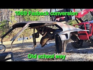 1969 Mustang Coupe to Fastback conversion the old school way.