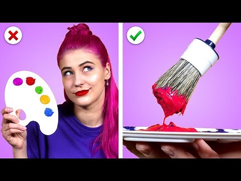 5 Easy DIY Art Hacks For Amazing Paintings by Crafty Panda How