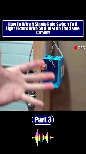 How To Wire A Single Pole Switch To A Light Fixture With An Outlet On The Same Circuit! #DIY #ElectricalRepair #HomeImprovement #FixItYourself #OutletRepair #Handyman #electrician #ElectricalDIY #fyp #ForYou