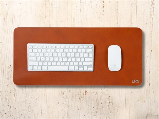 Northwind Personalized Leather Desk Pad, Monogram Desk Mat, Full Grain Writing Blotter, Custom Mouse Pad Made in USA - Etsy