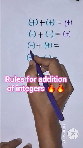 rules for addition of integers #youtube#