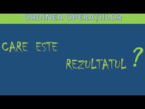 Ordinea operatiilor