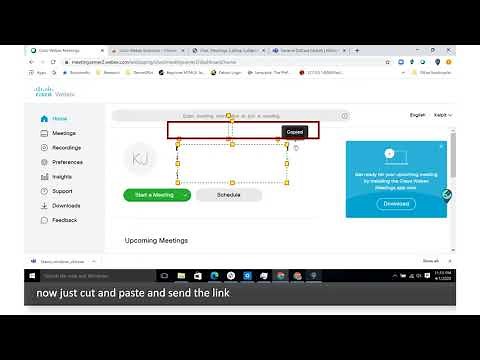 How to easily copy meeting info and invite users via email using Cisco WebEx