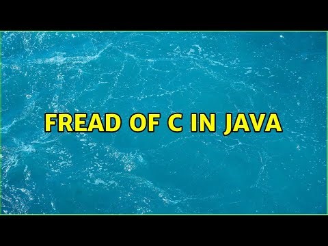 fRead of C in Java (2 Solutions!!)