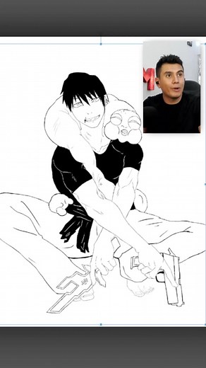 Dibujo de Toji Fushiguro: Tutorial de Arte Anime