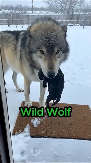 This mother wolf give birth to the puppies in freezing cold... ending will make you cry💔🐕 #animals