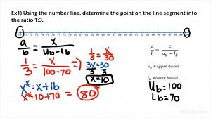Finding a Point that Partitions a Number Line Segment in a Given Ratio | Geometry | Study.com
