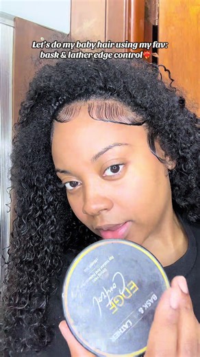 My favorite edge control to use when I need my baby hair to last all day! Bask & lather gets the job done every single time girlies❤️‍🔥🤞🏽 #baskandlather #baskandlatheredgecontrol #viraledgecontrol #edgestutorial #fyp