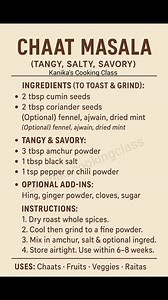 Chaat Masala Recipe | Kanika's Cooking Class