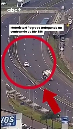 Driver caught driving against traffic on BR-386
