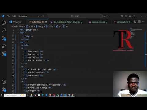 HOW TO CREATE HTML TABLES 2