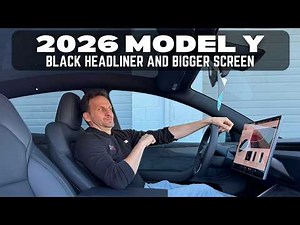 2026 Tesla Model Y Refresh - New Black Headliner and Screen - First Look