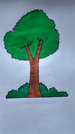 Easy Tree Drawing 🌳 ||#art#tree#shorts