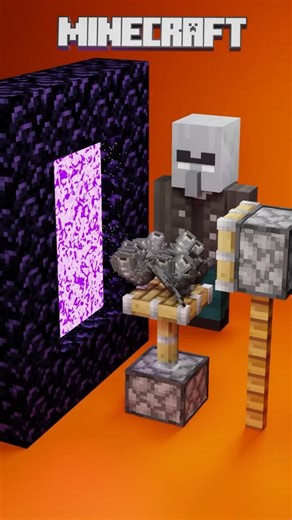 Minecraft Vs Real Life in the Nether🔥#blender #minecraft #3dart #3danimation #satisfying