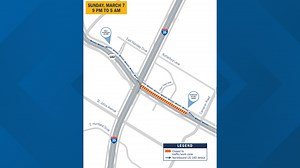 Overnight closures planned for US 183 northbound near I-35 starting Sunday night