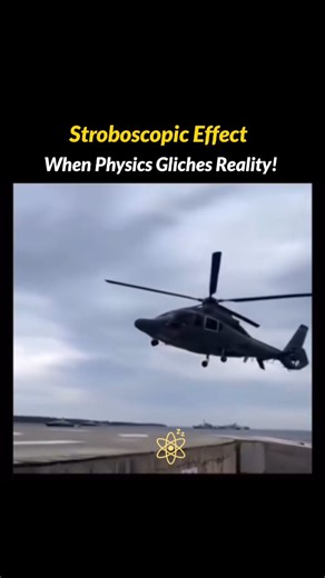 Lazy Physics on Instagram: "When Physics Glitches Reality: The Helicopter Strobe Illusion! Watch what happens when a strobe light syncs with spinning helicopter blades—your brain can’t process the trick! 👀 Why you’re seeing this madness: 🌀 Stroboscopic Effect: If the strobe flashes match the blade’s rotation speed, the blades appear frozen (engineers use this to inspect moving parts!). 🌀 Reverse Spin? If the strobe is slightly slower than the blades, your brain gets fooled into seeing backwar