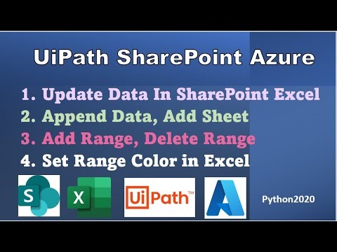 UiPath Data Actions in SharePoint | Delete Data, Append Data, Update Data, Add Sheet, Set Colour