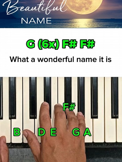 What A Beautiful Name | Easy to follow Keyboard / Piano Tutorial | Worship Beginner Lesson #piano #tutorial #reels #fyp #tutorial