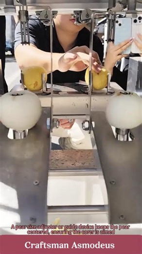 Pear peeler operation procedure #farming #bridgesaw #agriculture