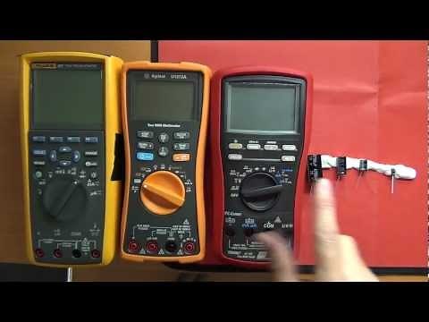 Fluke 287 vs Agilent U1272A vs Brymen BM867 - Capacitance Measurement
