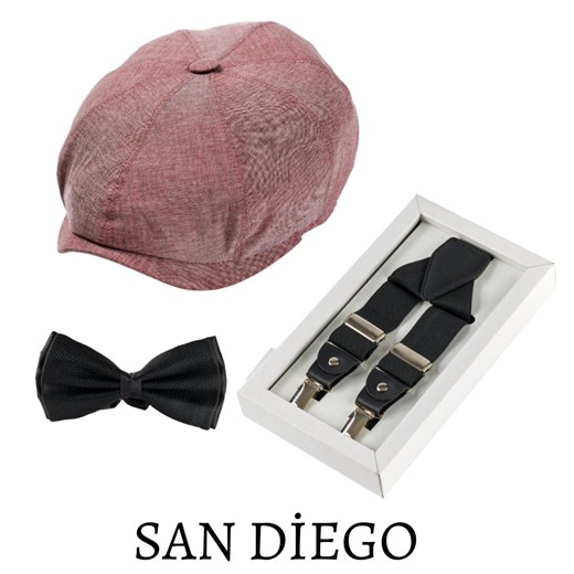 Newsboy Cap Wedding Set: Hat, Suspenders & Bow Tie - Groomsmen Gift - Etsy