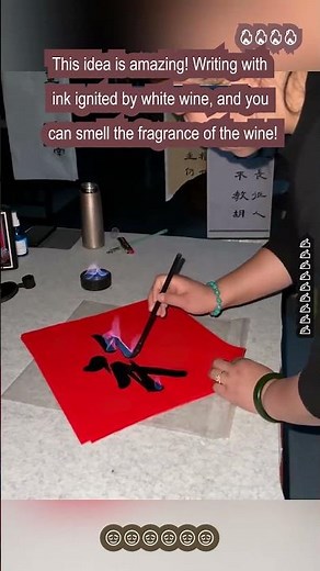 Incredible Creative Idea: Writing with Ink & Liquor Creates Stunning Fire Art! 🔥🖋️😱