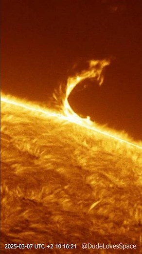 Amazing Coronal Mass Ejection! CME Seen Through My Solar Telescope #astronomy #space #colorised