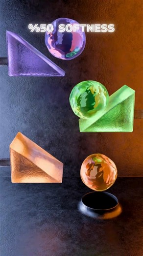 0% vs 100% Colorful shiny jelly balls 🧡💚💙❤️ Saitsfying 3D physics simulation #asmrvideo #animation