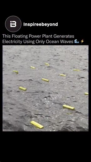 Inspire Beyond Motivation on Instagram: "It’s not powered by wind or sunlight. This machine creates electricity using the motion of the sea itself. This floating system captures the kinetic energy of ocean waves and converts it into clean, renewable power. It works through two connected components: a floating platform on the surface and a submerged structure anchored below. As waves rise and fall, the floating body moves more than the lower element, pulling steel belts and springs that drive a g