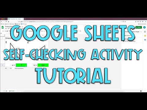 Google Sheets Self-Checking Activity Tutorial