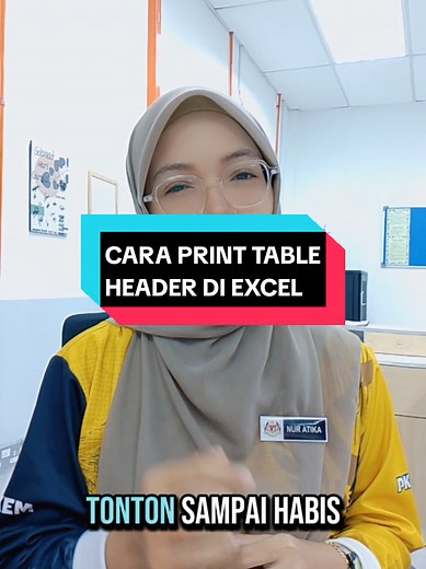 CARA PRINT TABLE HEADER DI MICROSOFT EXCEL