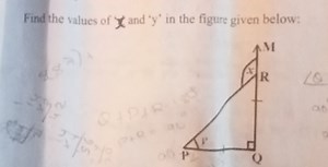 Find the values of X′ and ' y ' in the figure given below:... | Filo
