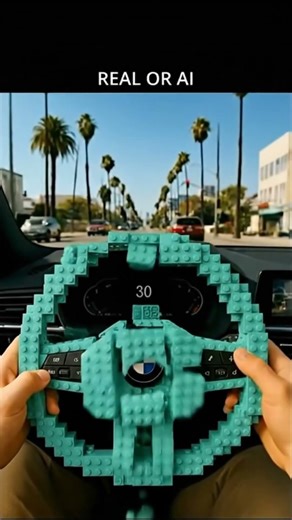 Bright Blue BMW Wheel 🔵🧱💥 — LEGO-Style Break Test!