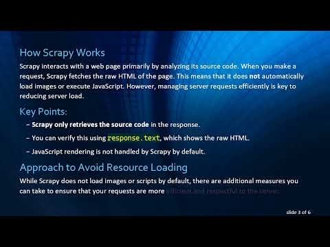Preventing Images, CSS, Themes, and Scripts from Loading in Scrapy