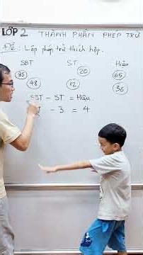 Toán lớp 2 - Từ các số - Lập phép trừ thích hợp #education #thaygiangdaytoan