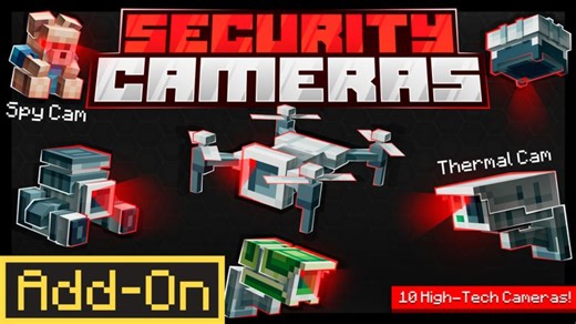 [Add-On]Security Cameras Add-On-我的世界市场包免费下载-Minecraft Marketplace Security Camer