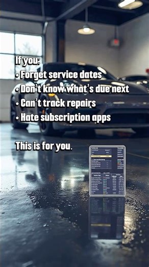 Automated Car Maintenance Tracker Templates #googlesheets by 510 Auto Group