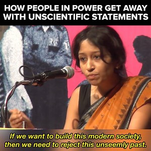 2.5M views · 400 reactions | Dr. Tejal Kanitkar speaks at the Mumbai Collective about how people seem to get away with unscientific statements, and how if we want to move forward, we need to reject the past that is ridden with caste, patriarchy, deprivation, inhumanity and exploitation. Check out the full video at: https://youtu.be/hZ-SbOFas1k | Dialogue | Facebook