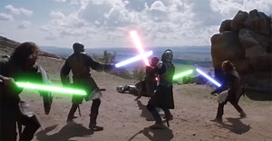 Star Wars and Game of Thrones Collide With an Epic Lightsaber Battle at the Tower of Joy