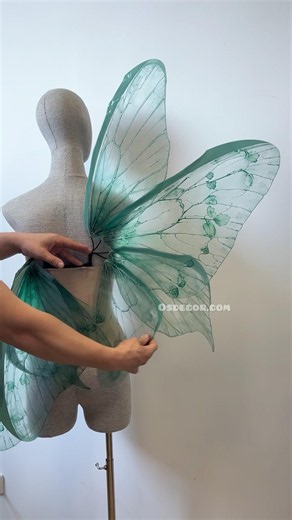 Soft Turquoise Fairy Wings | Handmade Fantasy Wings for Cosplay