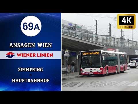 Linie 69A Wien Ansagen – Simmering – Hauptbahnhof | Wiener Grantler