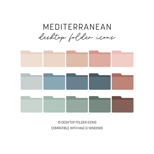 15 Desktop Folder Icons, Mac Windows Desktop Customization (digital Download) - Etsy Canada