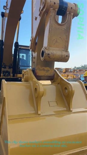 Installing an Excavator Bucket: Teamwork on the Construction Site